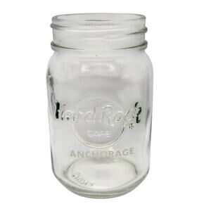 Hard Rock Cafe Anchorage Mason Jar Glass 16 oz Souvenir Collectible